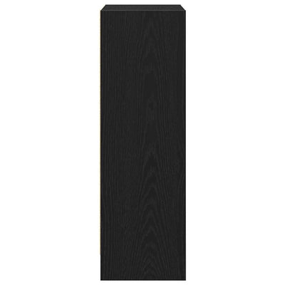 Kirjahylly musta tammi 40x24x76 cm tekninen puu