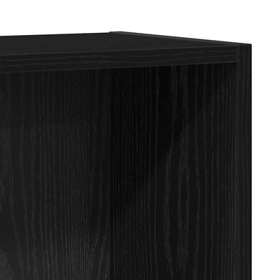 Kirjahylly musta tammi 40x24x76 cm tekninen puu
