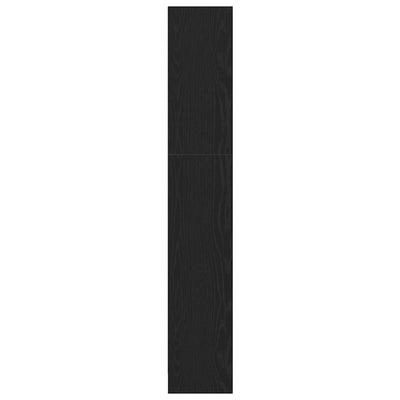 Kirjahylly musta tammi 80x24x143 cm tekninen puu