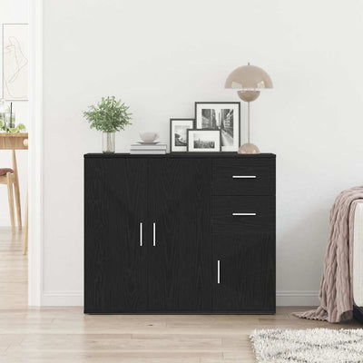 Senkki musta tammi 91x29,5x75 cm tekninen puu