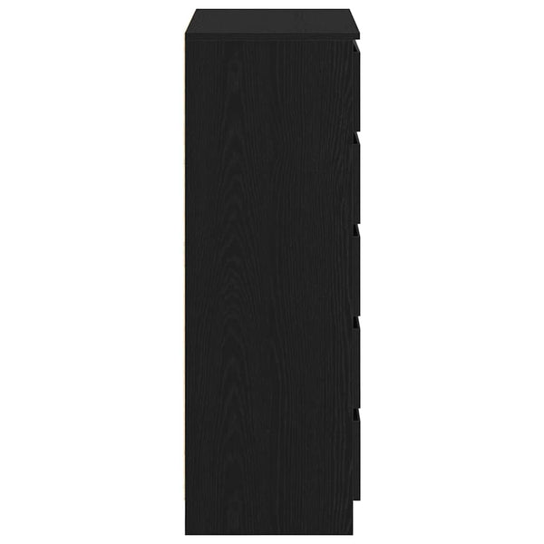 Laatikosto musta tammi 60x36x103 cm tekopuu
