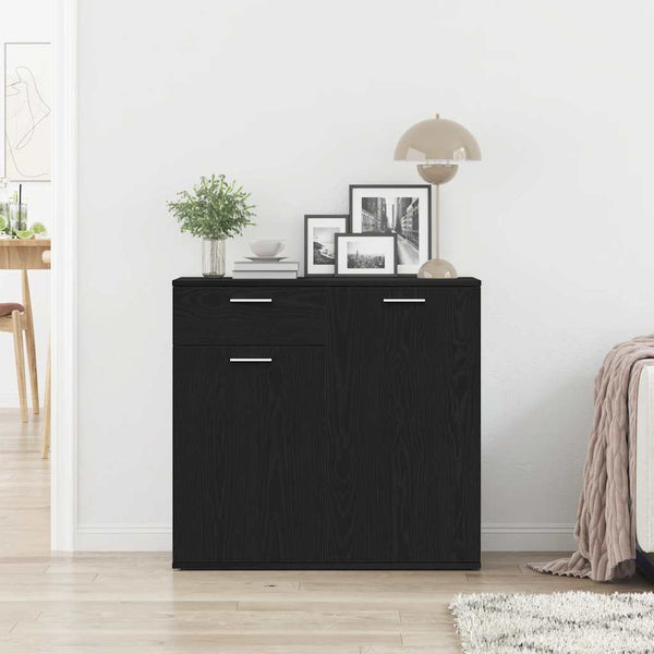 Senkki musta tammi 80x36x75 cm tekopuu