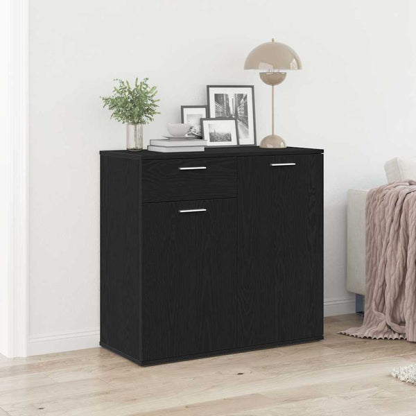 Senkki musta tammi 80x36x75 cm tekopuu