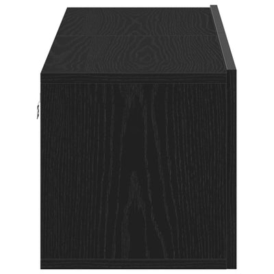 TV-taso musta tammi 120x30x30,5 cm tekninen puu