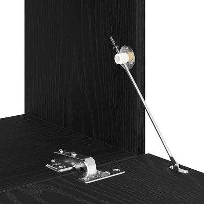 TV-taso musta tammi 120x30x30,5 cm tekninen puu