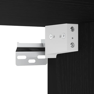 TV-taso musta tammi 120x30x30,5 cm tekninen puu