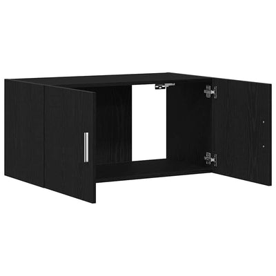 TV-seinäkaappi musta tammi 80x39x40 cm tekninen puu