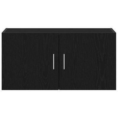 TV-seinäkaappi musta tammi 80x39x40 cm tekninen puu
