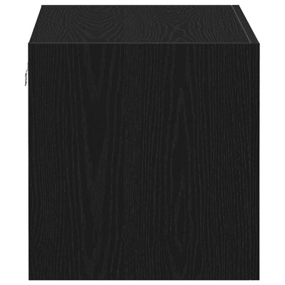 TV-seinäkaappi musta tammi 80x39x40 cm tekninen puu