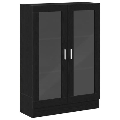 Kirjakaappi musta tammi 82,5x30,5x115 cm tekninen puu