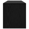TV-taso LED-valoilla musta tammi 140x36,5x40 cm tekopuu