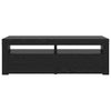 TV-taso LED-valoilla musta tammi 120x35x40 cm tekopuu