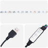 TV-taso LED-valoilla musta tammi 120x35x40 cm tekopuu
