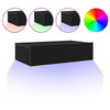 TV-taso LED-valoilla musta tammi 60x35x15,5 cm