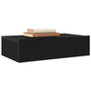 TV-taso LED-valoilla musta tammi 60x35x15,5 cm