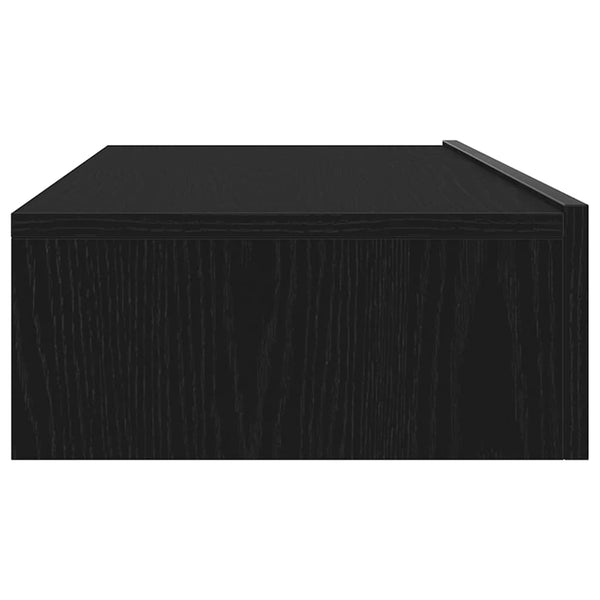 TV-taso LED-valoilla musta tammi 60x35x15,5 cm
