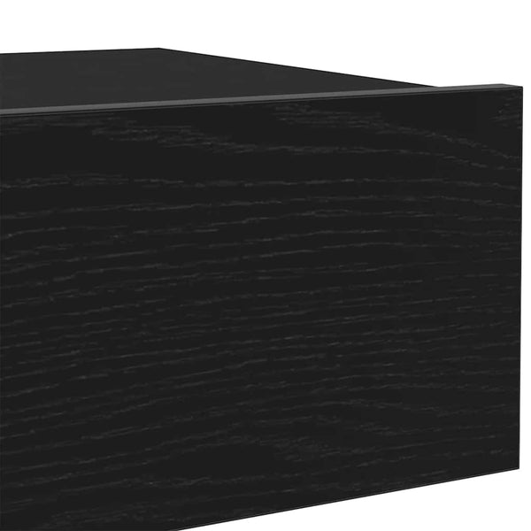 TV-taso LED-valoilla musta tammi 60x35x15,5 cm