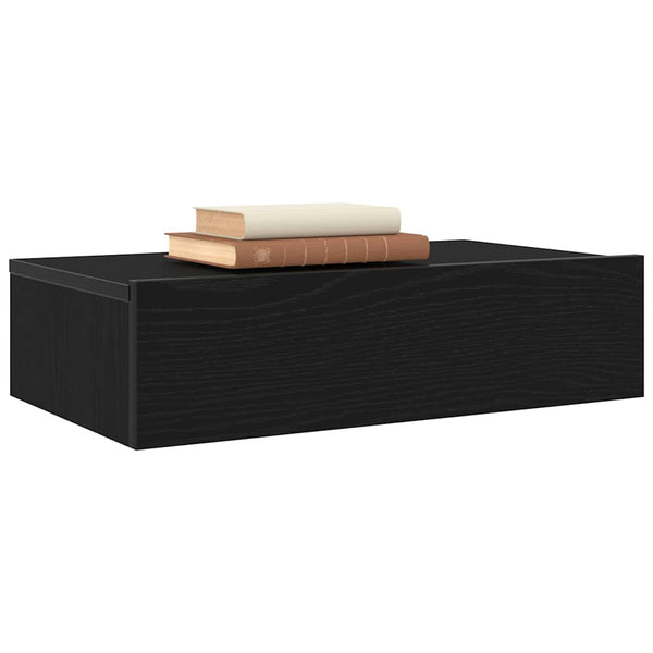 TV-tasot LED-valoilla 2 kpl musta tammi 60x35x15,5 cm