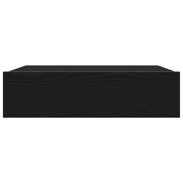 TV-tasot LED-valoilla 2 kpl musta tammi 60x35x15,5 cm