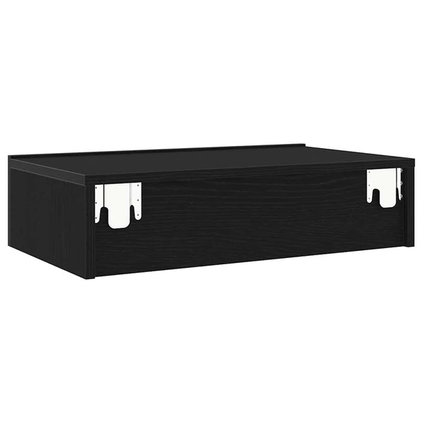 TV-tasot LED-valoilla 2 kpl musta tammi 60x35x15,5 cm