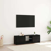 TV-taso LED-valoilla musta tammi 120x30x36 cm tekopuu