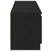 TV-taso LED-valoilla musta tammi 120x30x36 cm tekopuu