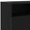 TV-taso LED-valoilla musta tammi 120x30x50 cm tekopuu