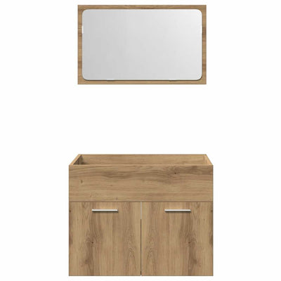 Kylpyhuoneen kalustesarja Buta (2-osainen, tammi puinen)