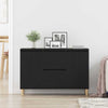 Sivupöytä laatikon kanssa Musta 101 x 35 x 60 cm Tekninen puu