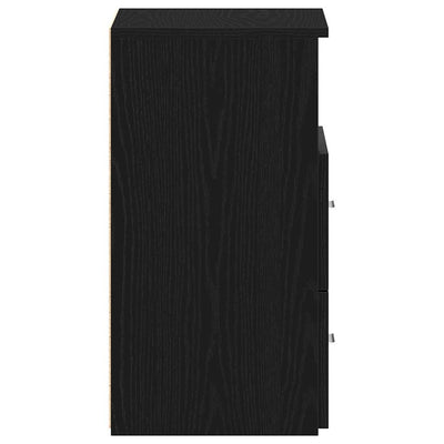 Musta tammi yöpöytä laatikon kanssa Semida 50x32x60cm (puinen)