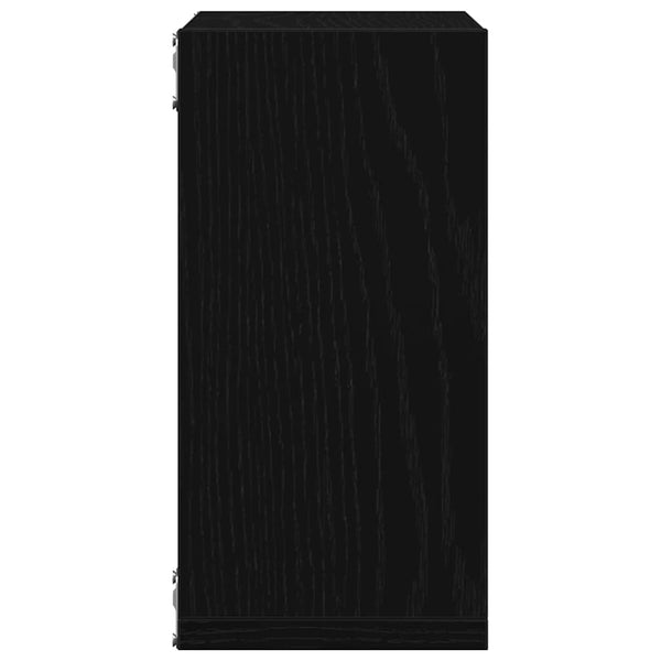 Seinähyllyt kuutio 6 kpl musta tammi 30x15x30 cm tekopuu