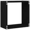 Seinähyllyt kuutio 6 kpl musta tammi 30x15x30 cm tekopuu