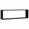 Wall Cube hyllyt 4 kpl musta tammi 100x15x30 cm tekninen puu