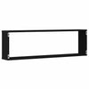 Wall Cube hyllyt 4 kpl musta tammi 100x15x30 cm tekninen puu
