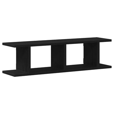 seinähyllyt 2 kpl musta tammi 75x18x20 cm tekninen puu