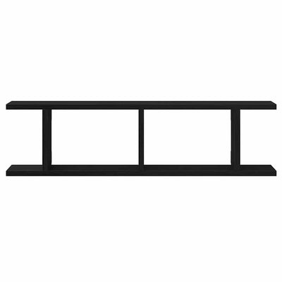 seinähyllyt 2 kpl musta tammi 75x18x20 cm tekninen puu