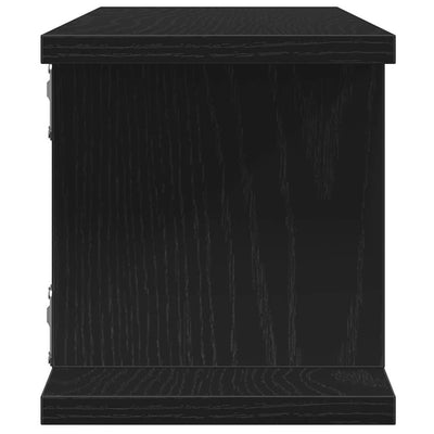 seinähyllyt 2 kpl musta tammi 75x18x20 cm tekninen puu