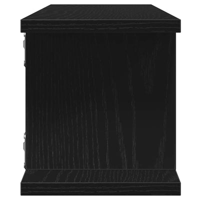 seinähyllyt 2 kpl musta tammi 90x18x20 cm tekninen puu