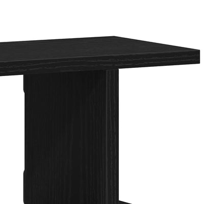 seinähyllyt 2 kpl musta tammi 105x18x20 cm tekninen puu