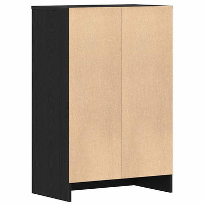 Kenkäkaappi musta tammi 60x35x92 cm tekninen puu