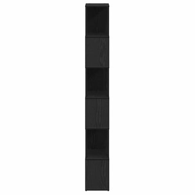 Kirjahylly/tilanjakaja musta tammi 60x24x186 cm