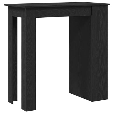 baaripöytä säilytystelineellä musta tammi 102x50x103,5 cm