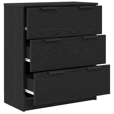 Sivupöytä laatikon kanssa Musta 60 x 30 x 70 cm Tekninen puu