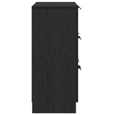 Sivupöytä laatikon kanssa Musta 60 x 30 x 70 cm Tekninen puu