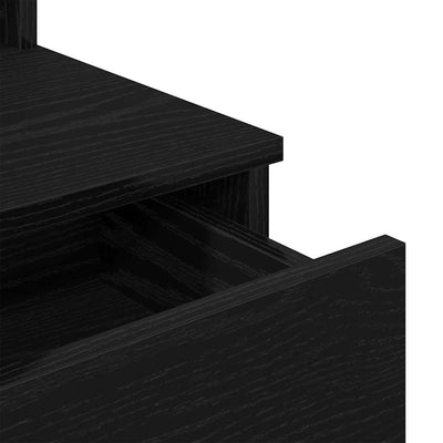 Musta tammi meikkipöytä hyllyllä Hogiu 96x40x142cm (puinen)