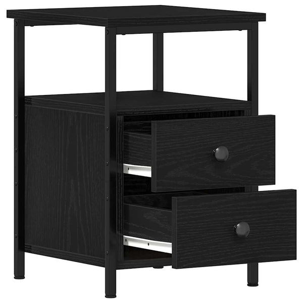Yöpöytä musta tammi 34x35,5x50 cm tekopuu