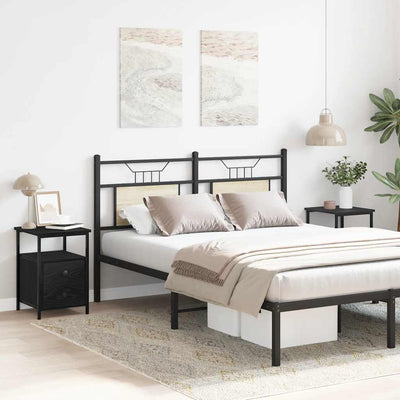 Musta tammi yöpöydät Carpov 34x35,5x50cm (2 kpl tekopuu)