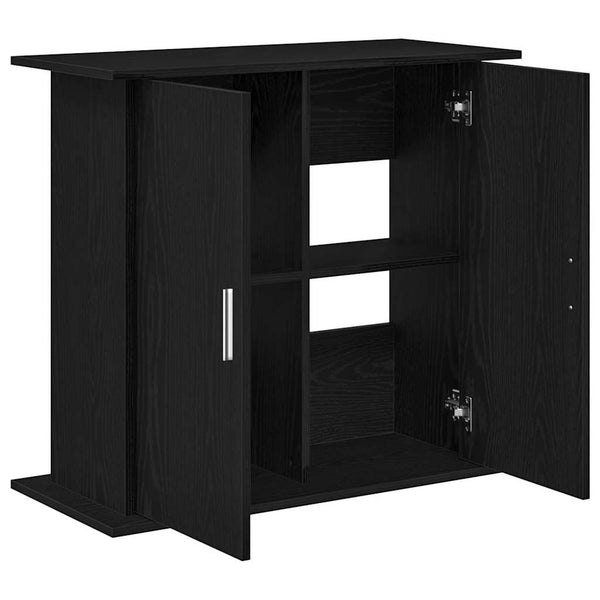 Akvaarioteline musta tammi 81x36x73 cm tekopuu