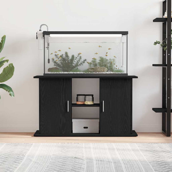 Akvaarioteline musta tammi 101x41x58 cm tekopuu
