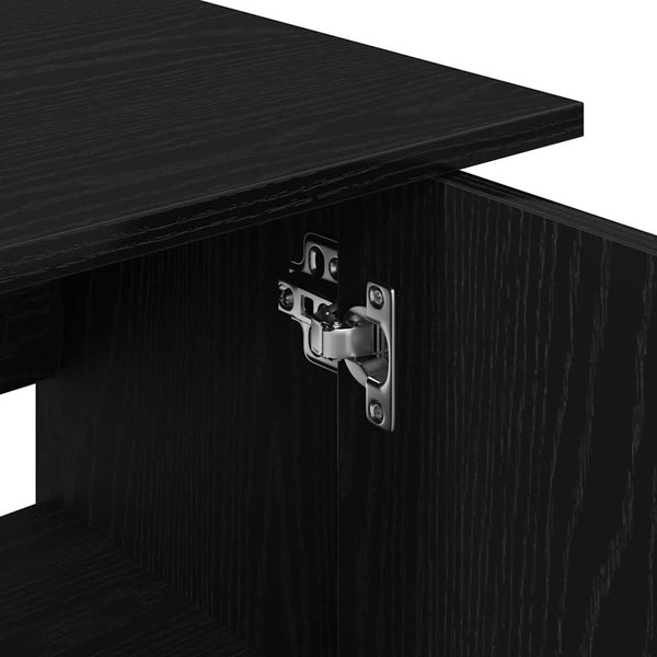 Akvaarioteline musta tammi 81x36x73 cm tekopuu